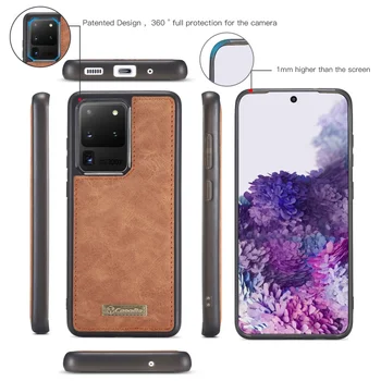 Портфейл с цип калъф за Samsung Galaxy S20 Ultra S9 S10 S7 S8 Plus Edge A10e Note 10 9 8 Plus 5G Business Leather Case Cover Etui